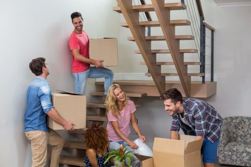 Removal van and moving team serving West Kensington residential streets