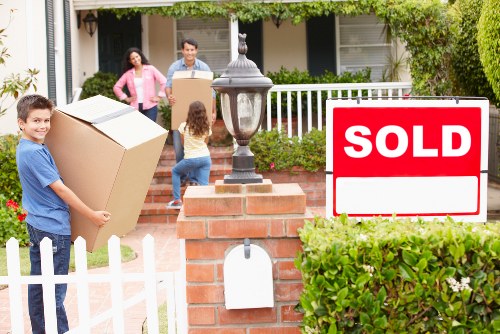Professional movers navigating a Westkensington street