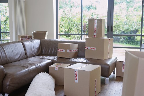 Boxes and furniture prepared for a Westkensington home move